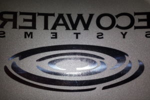 Chemical texture applied to Ecowater Systems logo