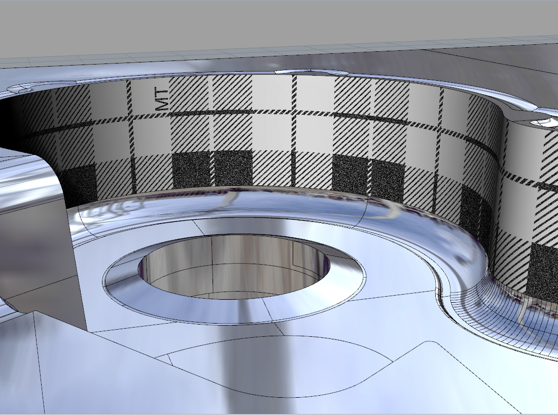 Rendered image of scotch tape mold dispenser