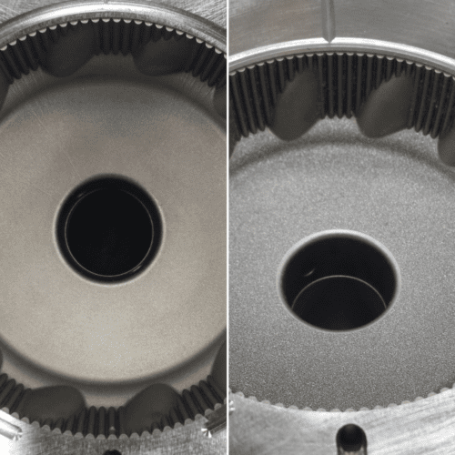 Texture applied to mold cavity over EDM