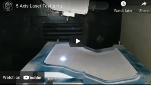 Video of custom texture applied by 5 axis lasers